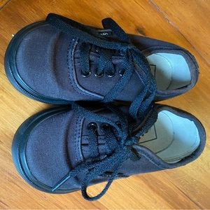 Toddler size 6 Authentic black vans lace ups